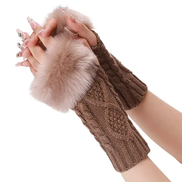 Polyacrylonitrile Fiber Yarn Knitting Fingerless Gloves