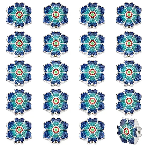 20Pcs Alloy Enamel Beads