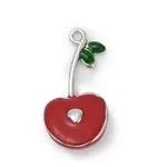 Cherry Brass Enamel Pendants