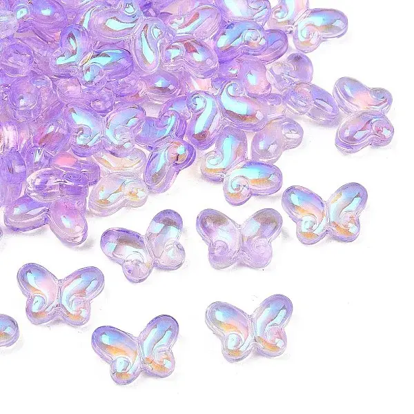 AB Color Plated Transparent Glass Beads