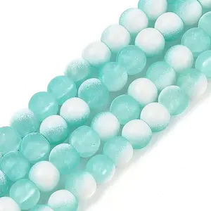 Frosted Crackle Glass Beads