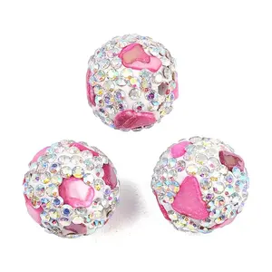 Handmade Polymer Clay Rhinestone Beads