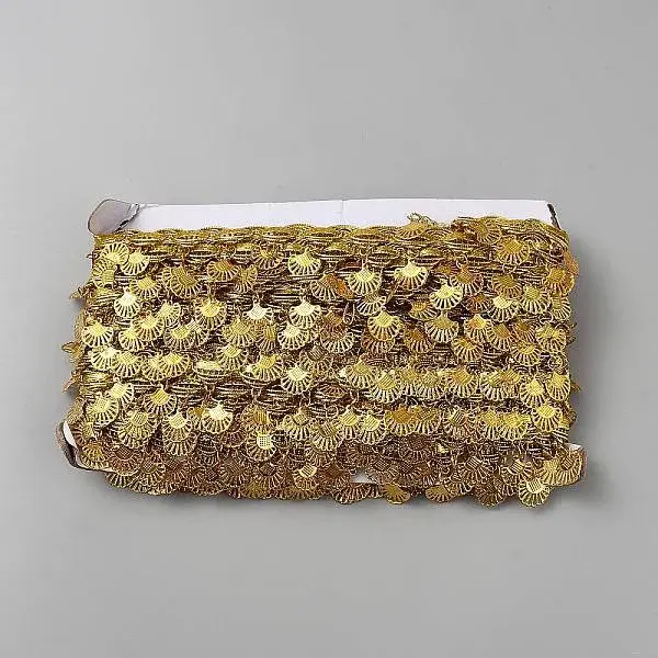 Polyester Fringe Lace Trim Ribbon with Iron Charms Tassel