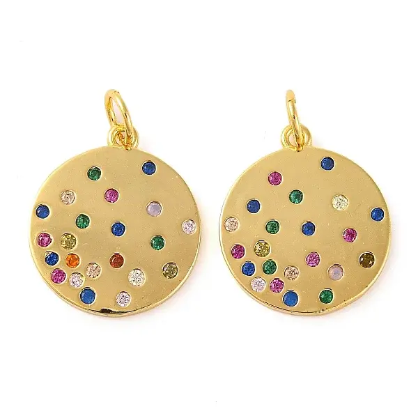 Rack Plating Brass Micro Pave Cubic Zirconia Pendant