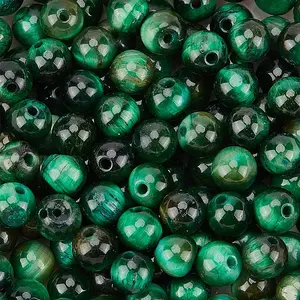 120Pcs Natural Tiger Eye Beads