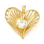 Brass Micro Pave Cubic Zirconia Pendants