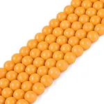 Opaque Solid Color Glass Beads Strands