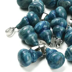 Dyed & Heated Natural Blue Agate Pendants