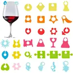 2 Sets 2 Style Silicone Goblet Charm Set