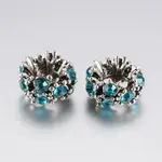 Tibetan Style Alloy Rhinestone European Beads