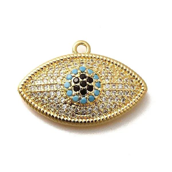 Brass Micro Pave Cubic Zirconia Pendants