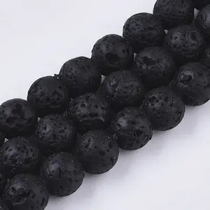 Spray Painted Natural Lava Rock Beads Strands