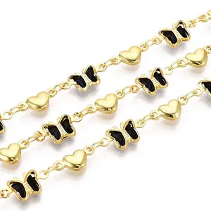Brass Glass Link Chains