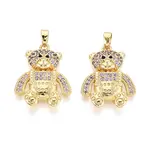 Brass Micro Pave Cubic Zirconia Pendants