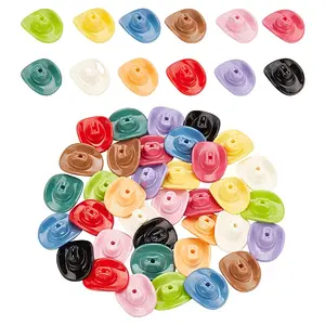 48Pcs 12 Colors Opaque Acrylic Beads