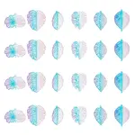 24Pcs 6 Styles Spray Painted Brass Connector Charms