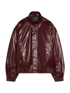 Bershka Prechodná bunda  tmavočervená