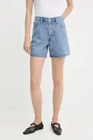 Džínové šortky Levi's dámské, modrá barva, high waist, 003KI