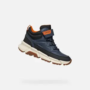 Tmavě modrá chlapecká kotníková obuv Geox Flexyper Plus - Kluci