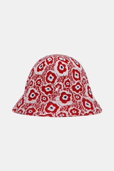 Klobouk Kangol RETRO FLOWER červená barva, K3751.RD608
