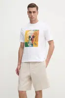 Bavlněné tričko PS Paul Smith bílá barva, s potiskem, M2R.220X.PP4703
