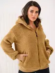 Dámská mikina na zip camel