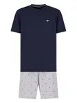 Emporio Armani Krátke pyžamo  modrá