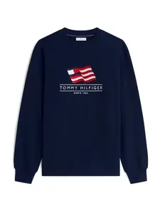 TOMMY HILFIGER Mikina  modrá / červená / biela