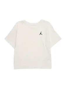 Jordan Tričko 'MJ BRKLYN ESSENTIALS'  čierna / biela melírovaná