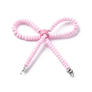 Alloy & Glass Seed Beads Bowknot Chandelier Component Links