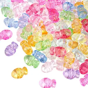 100Pcs Transparent Acrylic Beads