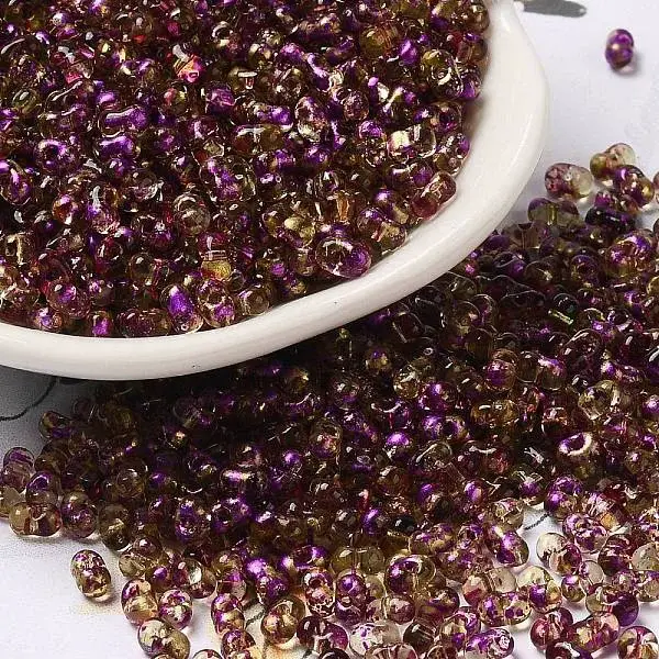 Spray Painted Glass Seed Beads