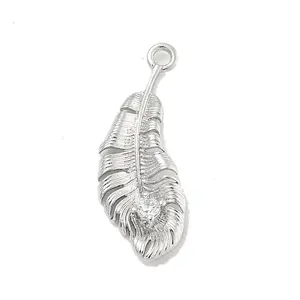 Brass Micro Pave Clear Cubic Zirconia Pendants