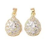 Brass Micro Pave Cubic Zirconia Pendants