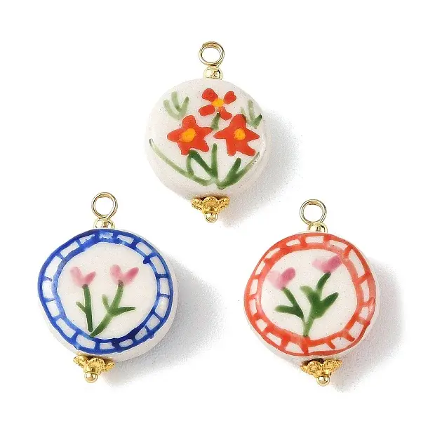 Hand Painted Handmade Porcelain Pendants