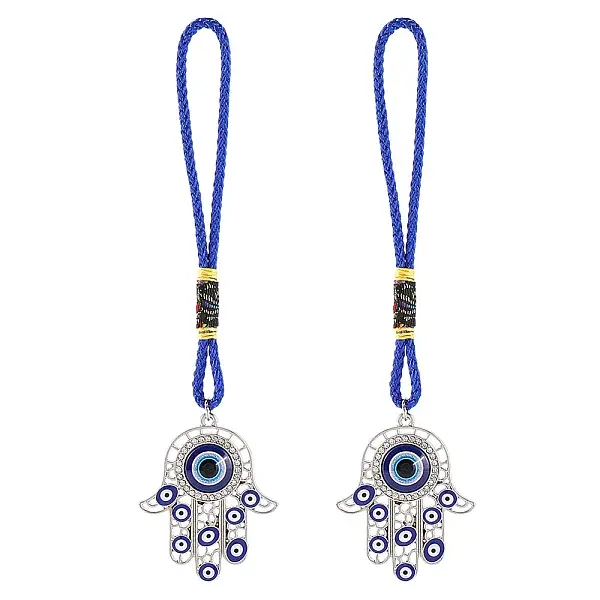 2Pcs Alloy Enamel Pendant Decoration