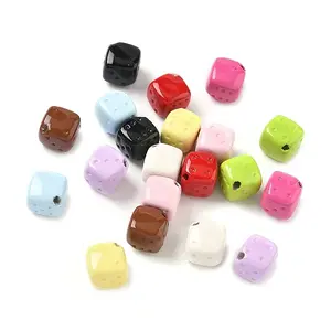 Spray Printed Opaque Acrylic Beads