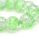Baking Paint Crackle Glass Bead Strands