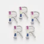 Brass Cubic Zirconia Slide Charms