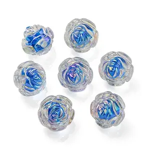 UV Plating Rainbow Iridescent Acrylic Beads