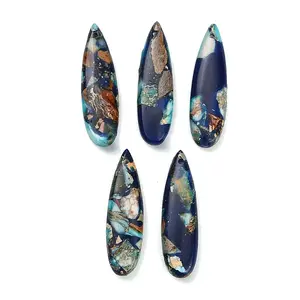Dyed Synthetic Imperial Jasper Pendants
