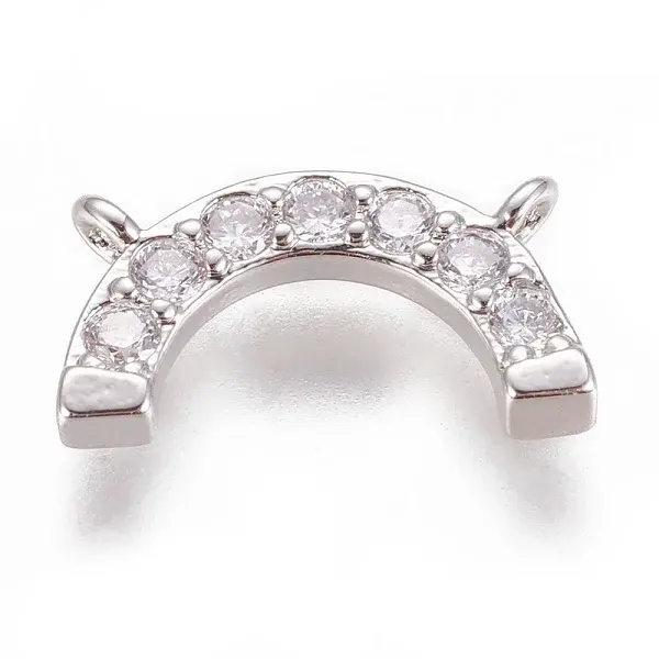 Brass Micro Pave Cubic Zirconia Charms