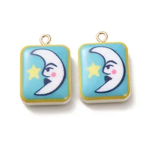 Printed Alloy with Acrylic Pendants