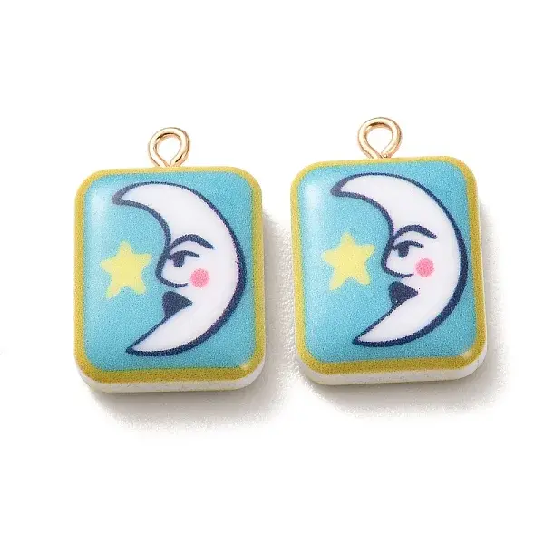 Printed Alloy with Acrylic Pendants