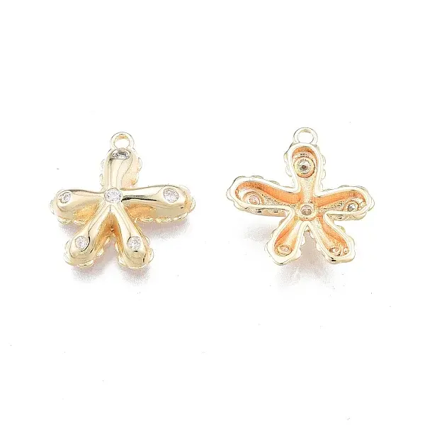 Brass Micro Pave Cubic Zirconia Pendants
