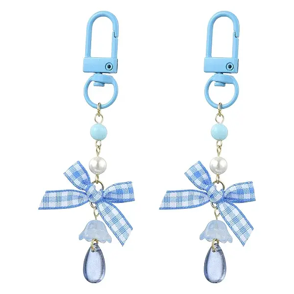 2Pcs Bowknot Plastic Pendant Decorations