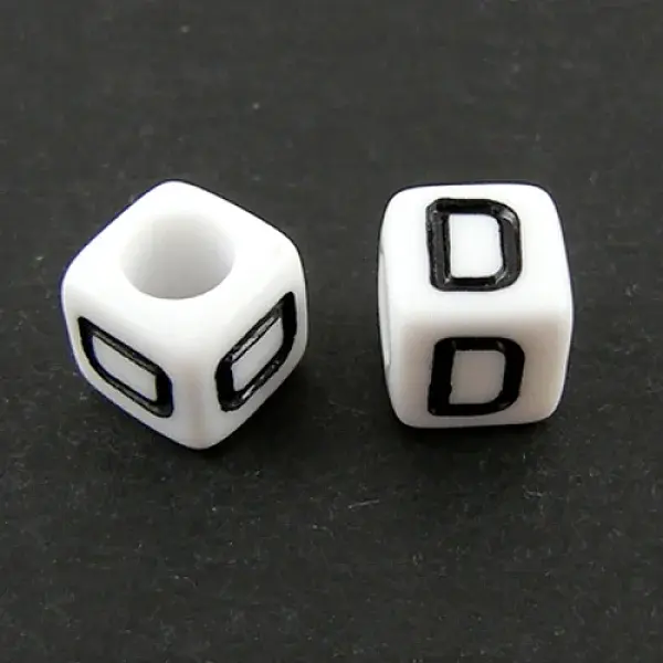 Letter Acrylic European Beads