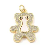 Brass Cubic Zirconia with Shell Pendants