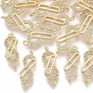 Brass Cubic Zirconia Links connectors
