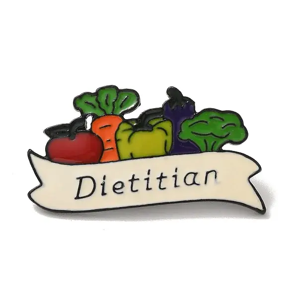 Dietitian Vegetable Enamel Pins